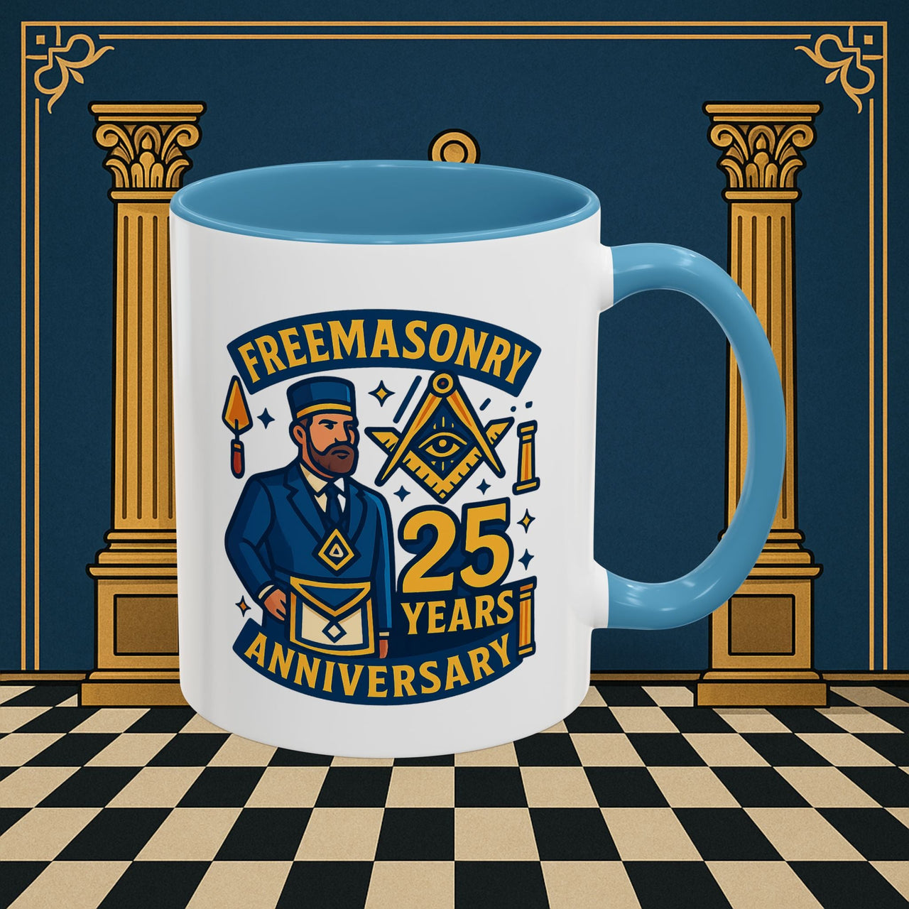 Masonic Mugs - Masonic Legacy - 25 years anniversary Printify