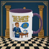 Masonic Mugs - Masonic Tea Break: Fraternal Humor in Comic Book Style, Junior Warden Printify