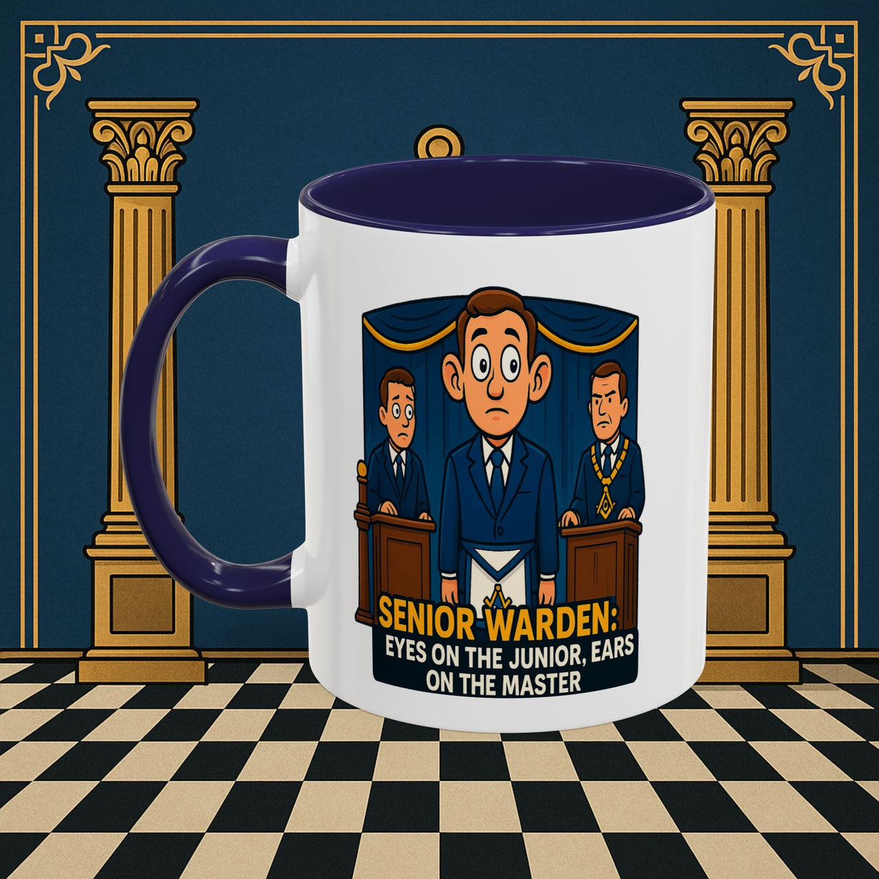 Masonic Mugs - Masonic Watchfulness - Senior Warden Printify