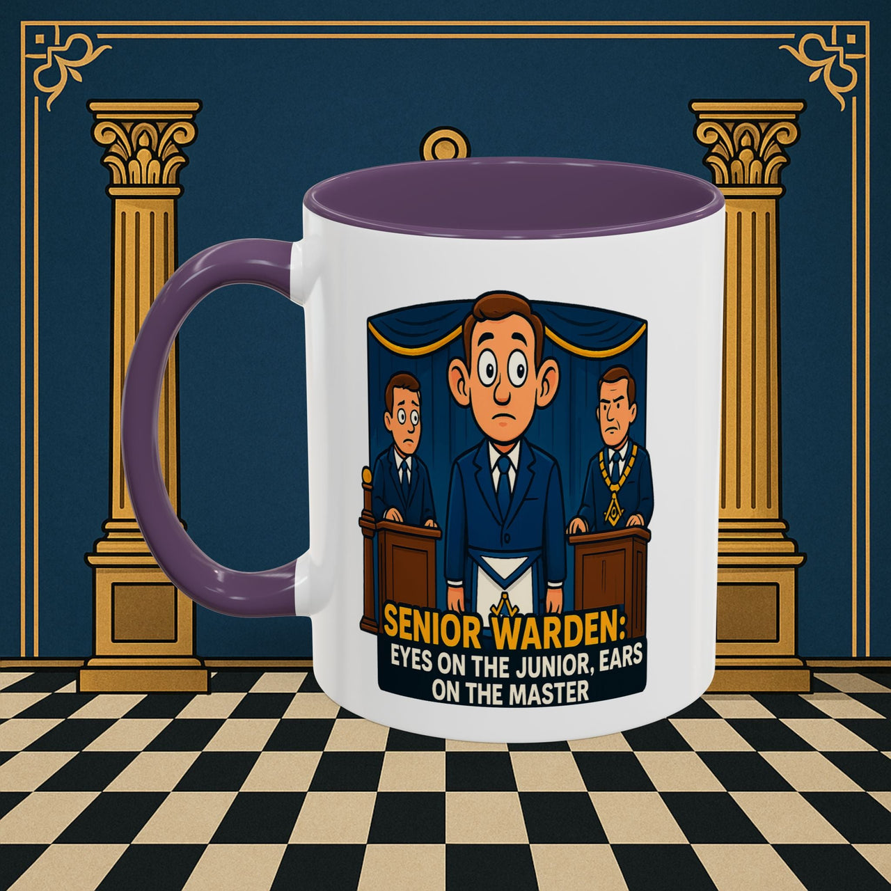 Masonic Mugs - Masonic Watchfulness - Senior Warden Printify