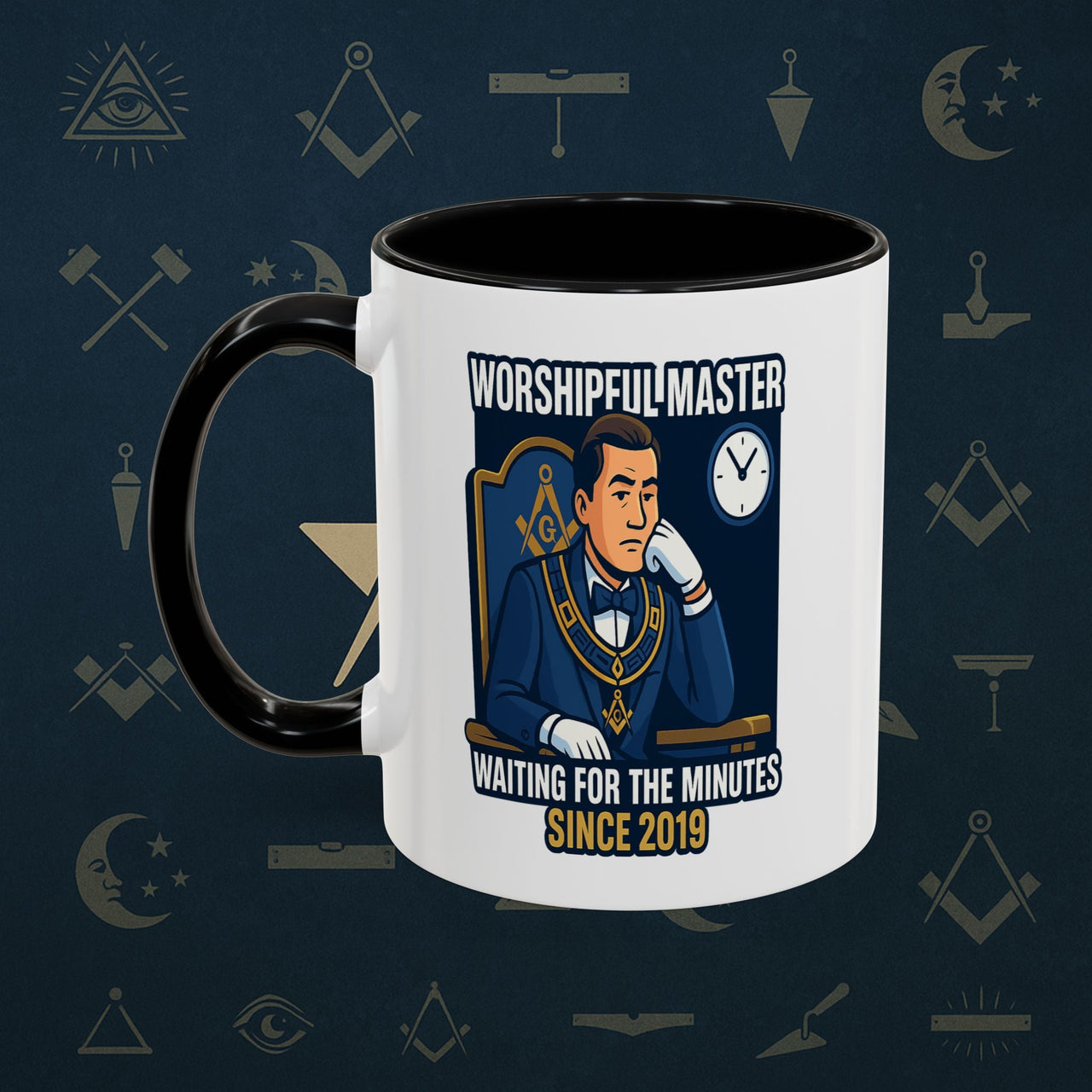 Masonic Mugs - Masonic Monotony - Worshipful Master Printify