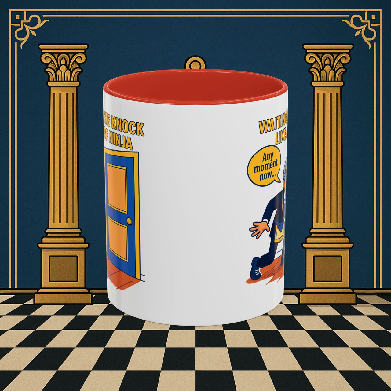 Masonic Mugs - Masonic Anticipation: Lodge Ninja in Waiting, Junior Deacon Printify