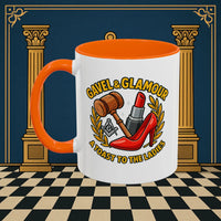 Masonic Mugs – Gavel & Glamour: A Toast to the Ladies (Accent Coloured 11oz Mug) Printify