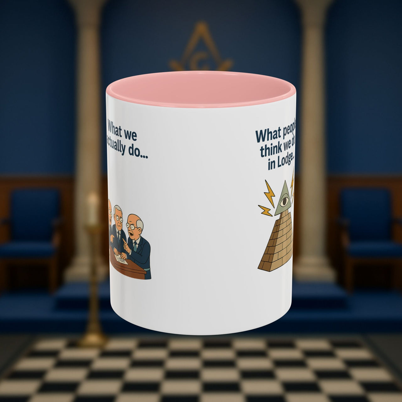 Masonic Mugs Ready to Go – Just for the Ceremony (Accent Coloured 11oz Mug) Printify
