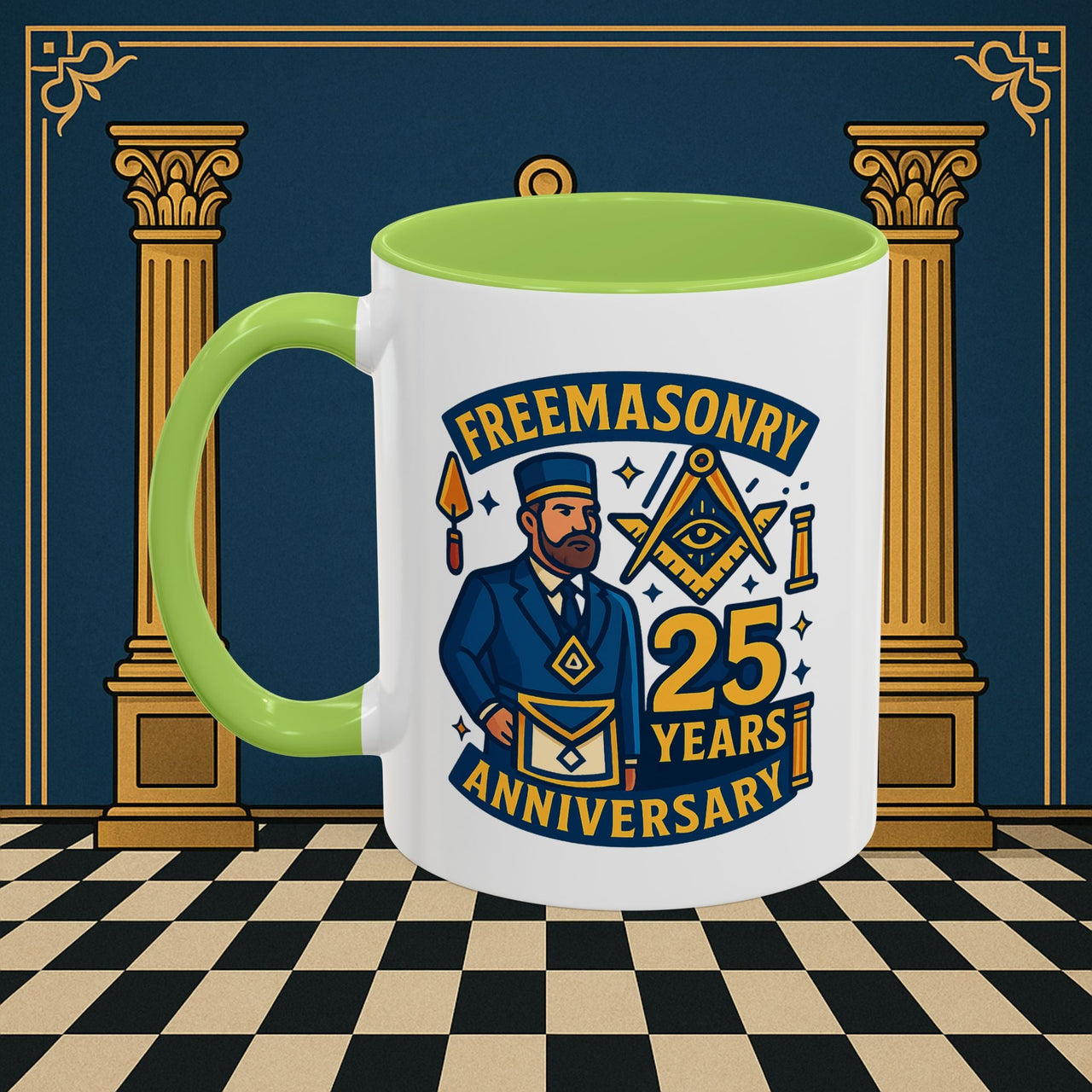 Masonic Mugs - Masonic Legacy - 25 years anniversary Printify