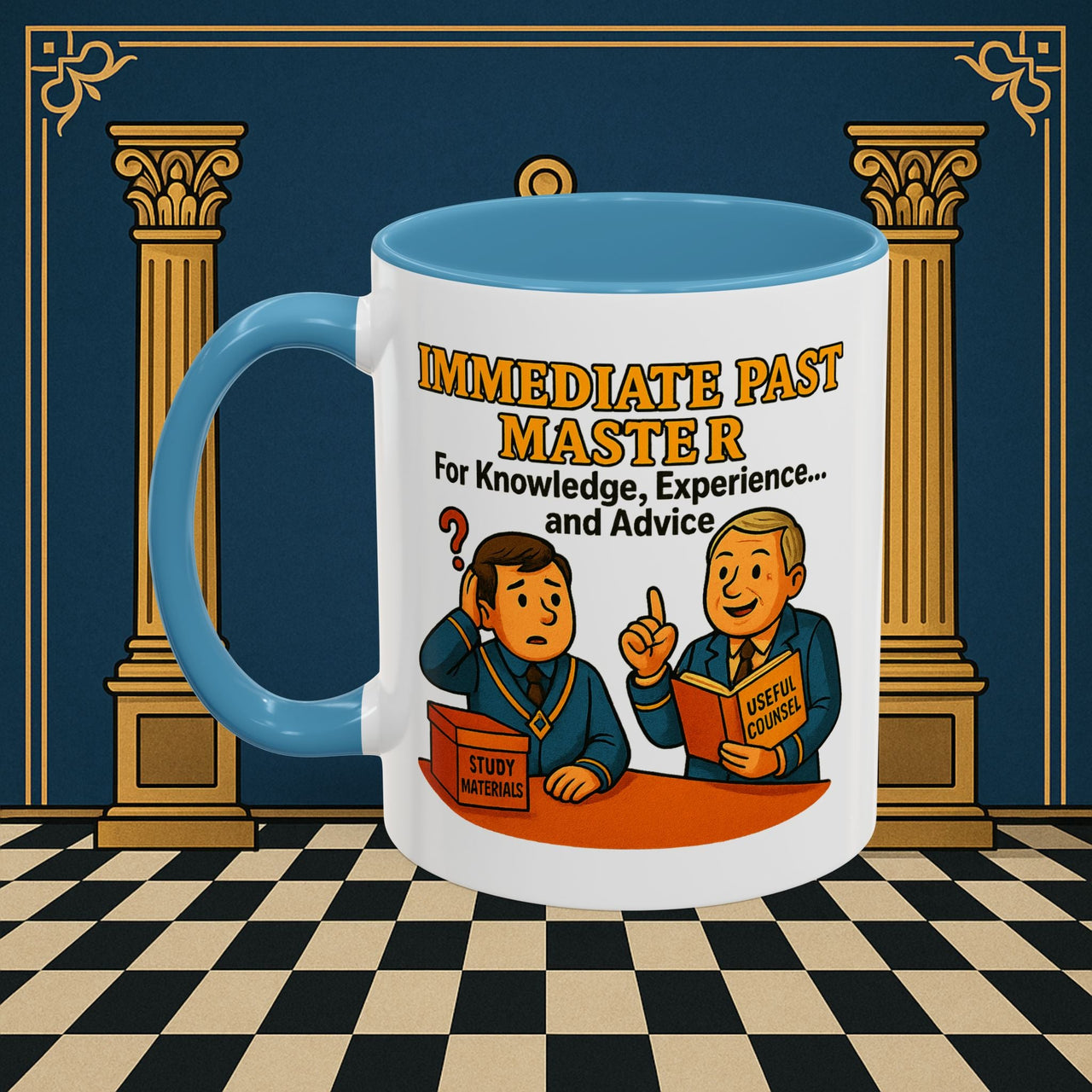 Masonic Mugs - Accent Coloured 11oz Mug - Wisdom Transfer Printify