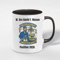 Personalised 11oz Accent Colour Craft Lodge Anniversary Freemason Mug – Rank, Lodge Masonic Gift Store