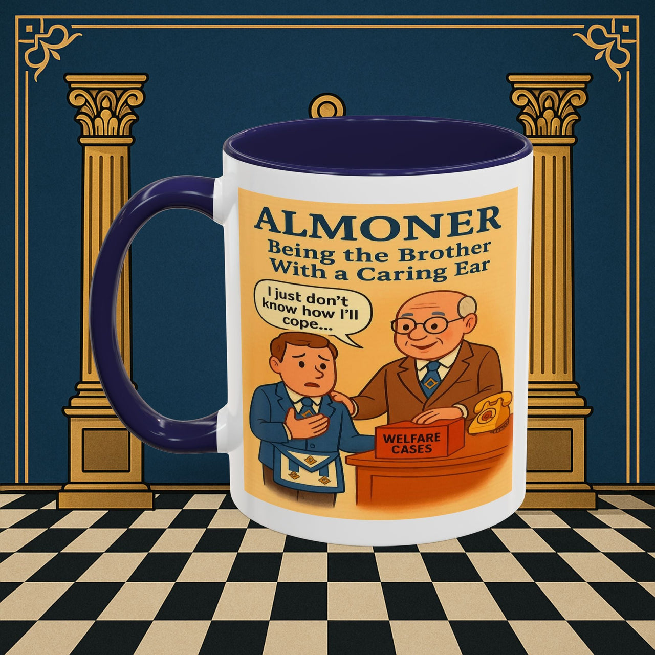 Masonic Mugs - Brotherly Welfare - Almoner Printify