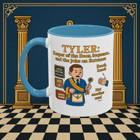 Masonic Mugs - Tyler's Doorway Dilemma - Tyler Printify