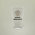 Freemason Personalised Mark Masonry Pint Glass 16oz Masonic Gift Store