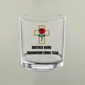 Freemason Personalised Rose Croix 10oz Rocks Glass Masonic Gift Store