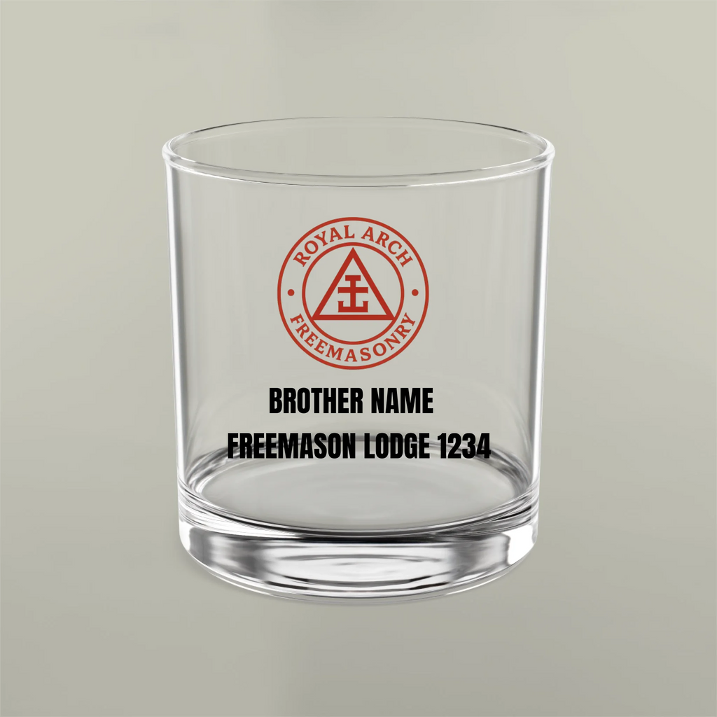 Freemason Personalised Royal Arch 10oz Rocks Glass Masonic Gift Store
