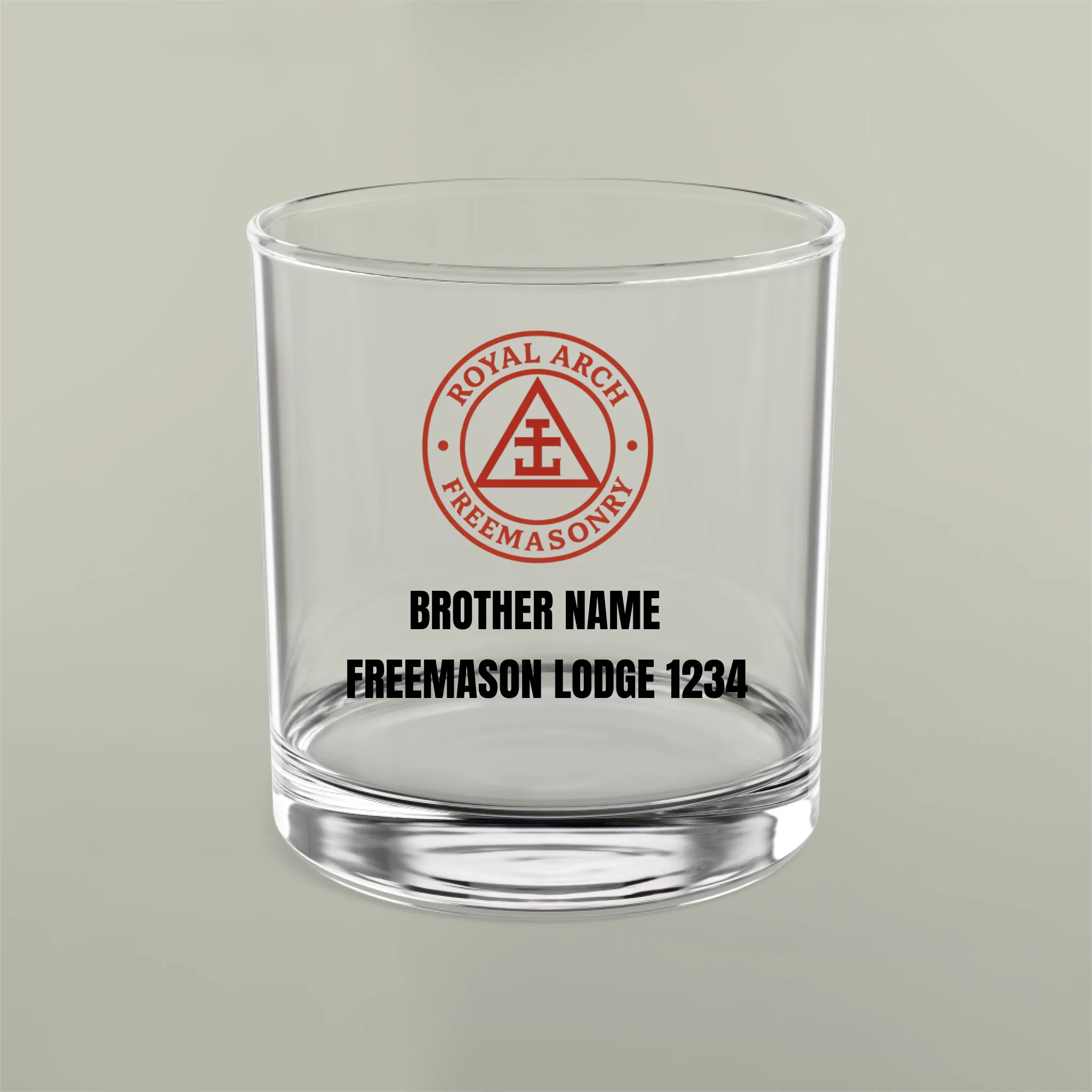 Freemason Personalised Royal Arch 10oz Rocks Glass Masonic Gift Store