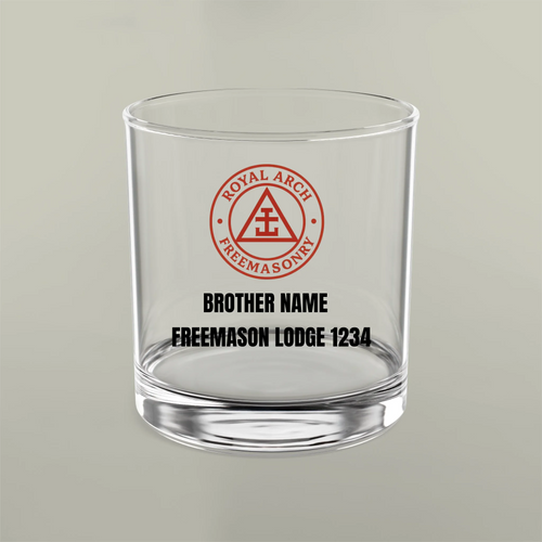 Freemason Personalised Royal Arch 10oz Rocks Glass Masonic Gift Store
