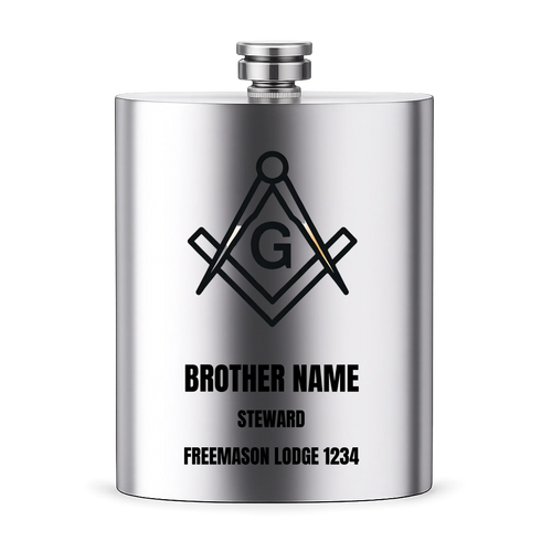 hip flask blank mockup