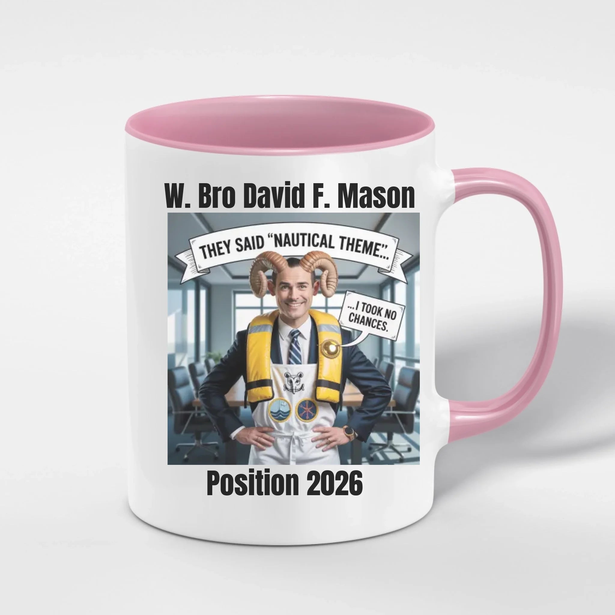 Personalised 11oz Accent Colour Royal Ark Mariners Freemason Mug – Rank, Lodge Masonic Gift Store