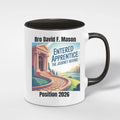 Personalised 11oz Accent Colour Craft Lodge Entered Apprentice Freemason Mug – Rank, Lodge Masonic Gift Store