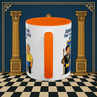 Masonic Mugs - Junior Deacon: Tea Break Truce, Masonic Brotherhood Cartoon, Junior Deacon Printify