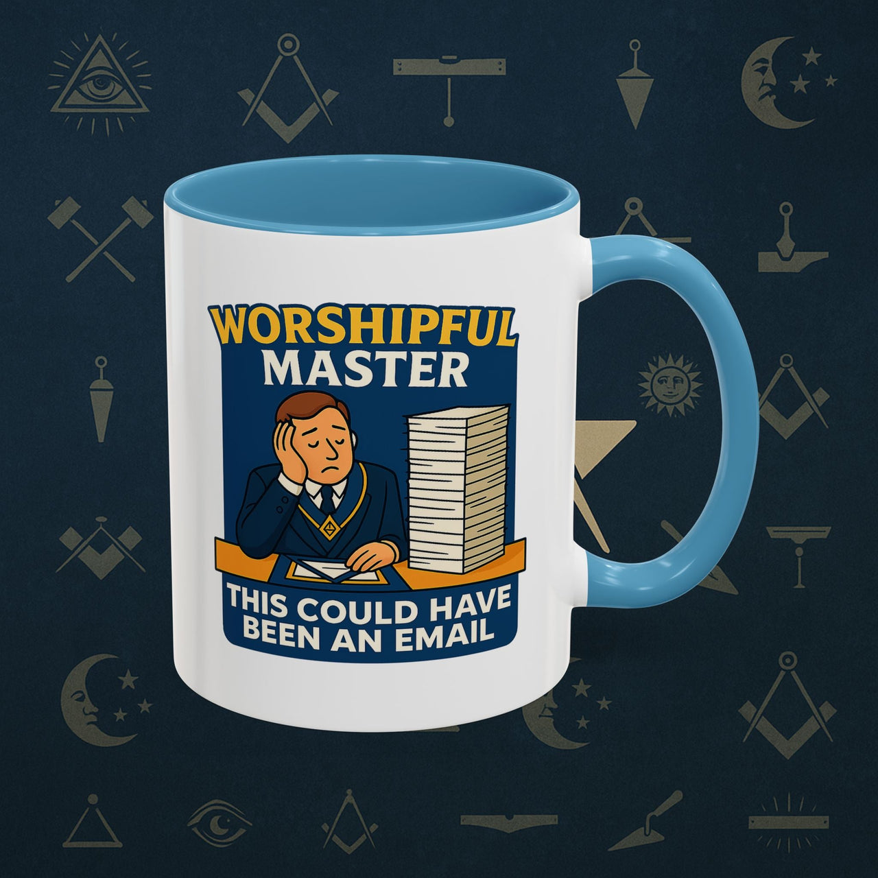 Masonic Mugs - Masonic Meetings Madness - Worshipful Master Printify