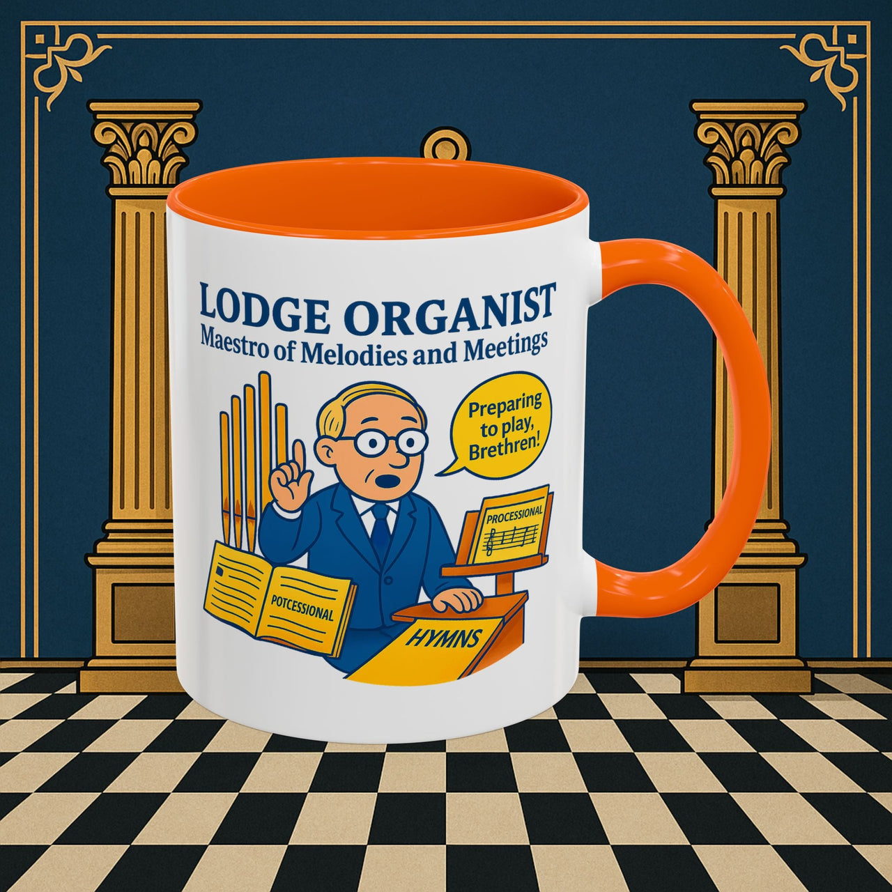 Masonic Mugs - Maestro of Melodies - Organist Printify