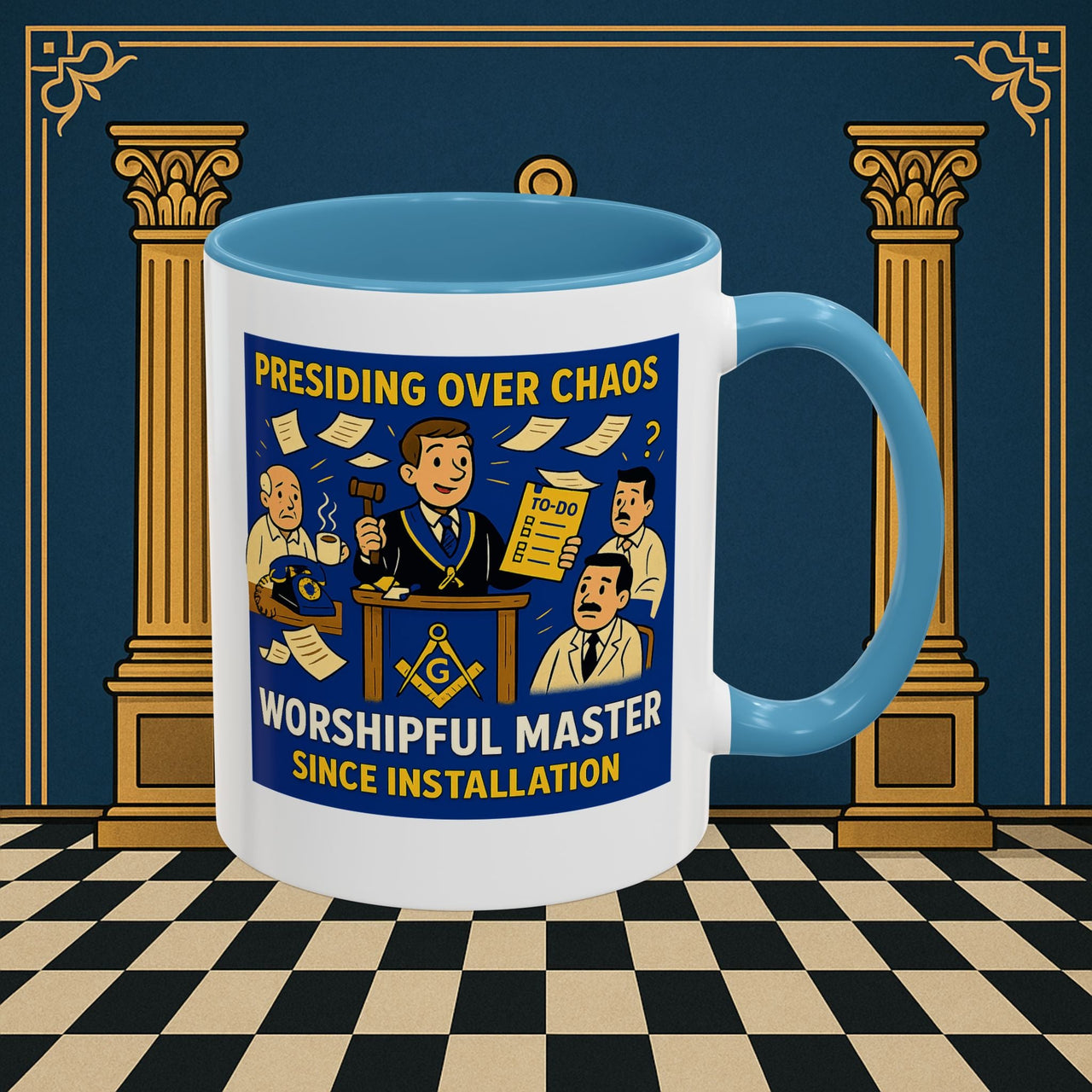 Masonic Mugs - Leadership Labyrinth - Worshipful Master Printify