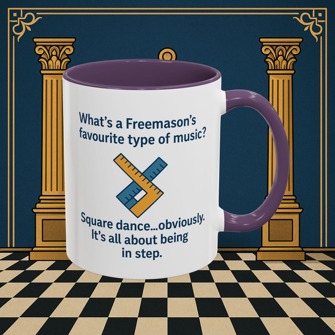 Masonic Mugs Ready to Go – Favourite Type of Music (Accent Coloured 11oz Mug) Printify