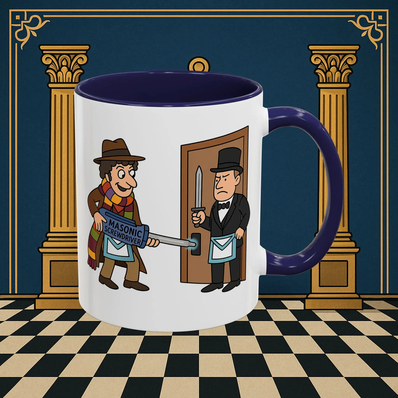 Masonic Mugs – Master of Improvisation (Accent Coloured 11oz Mug) Printify