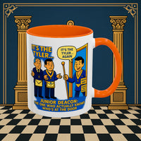 Masonic Mugs - Masonic Mysteries Unveiled: Lodge Leadership Comedy, Junior Deacon Printify