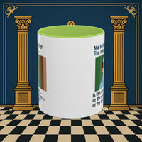 Masonic Mugs Ready to Go – Five Minutes Late (Accent Coloured 11oz Mug) Printify
