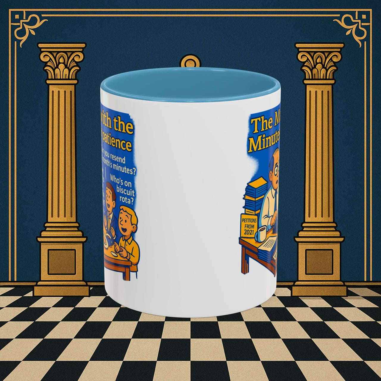 Masonic Mugs - Bureaucratic Blues - Secretary Printify