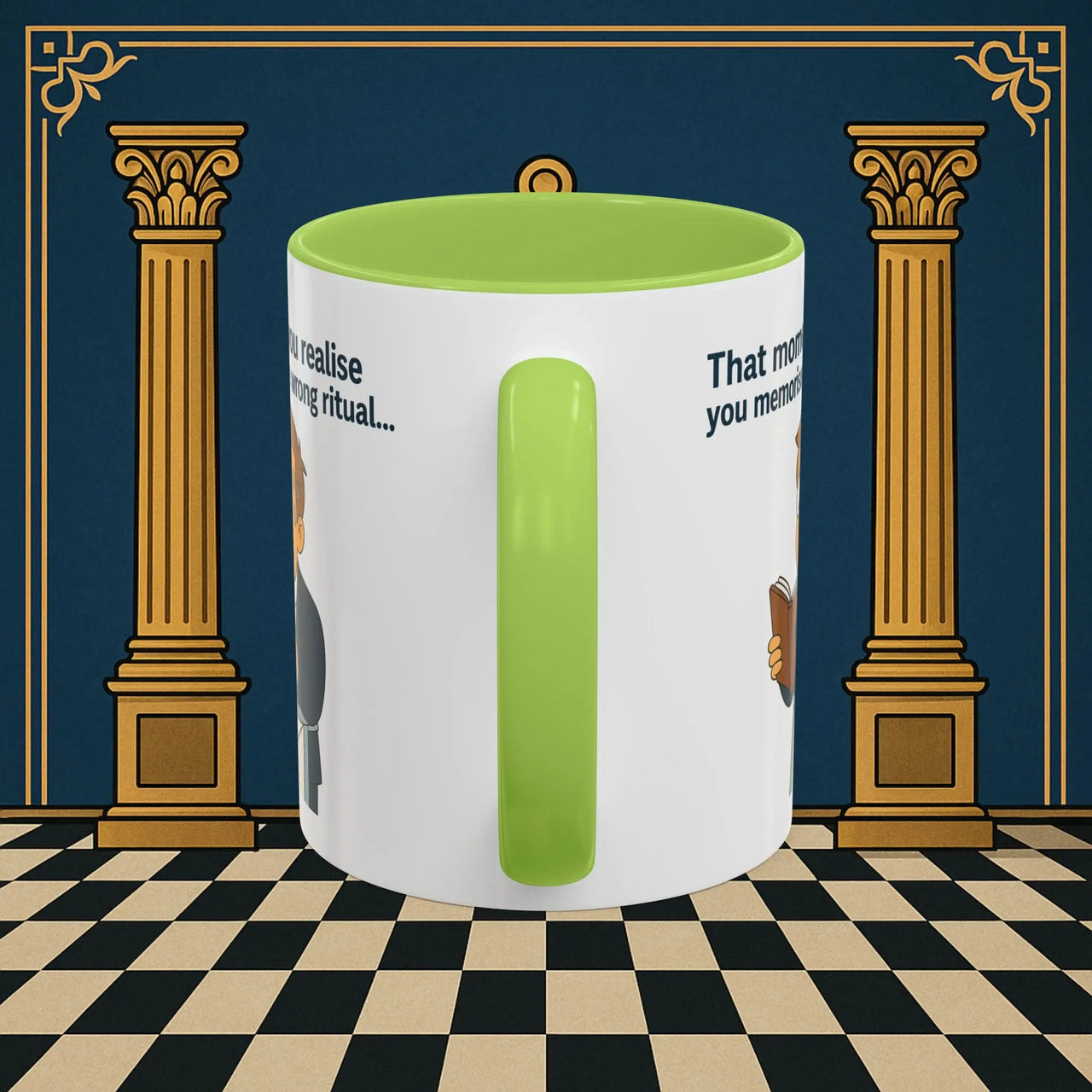 Masonic Mugs Ready to Go – Wrong Ritual (Accent Coloured 11oz Mug) Printify