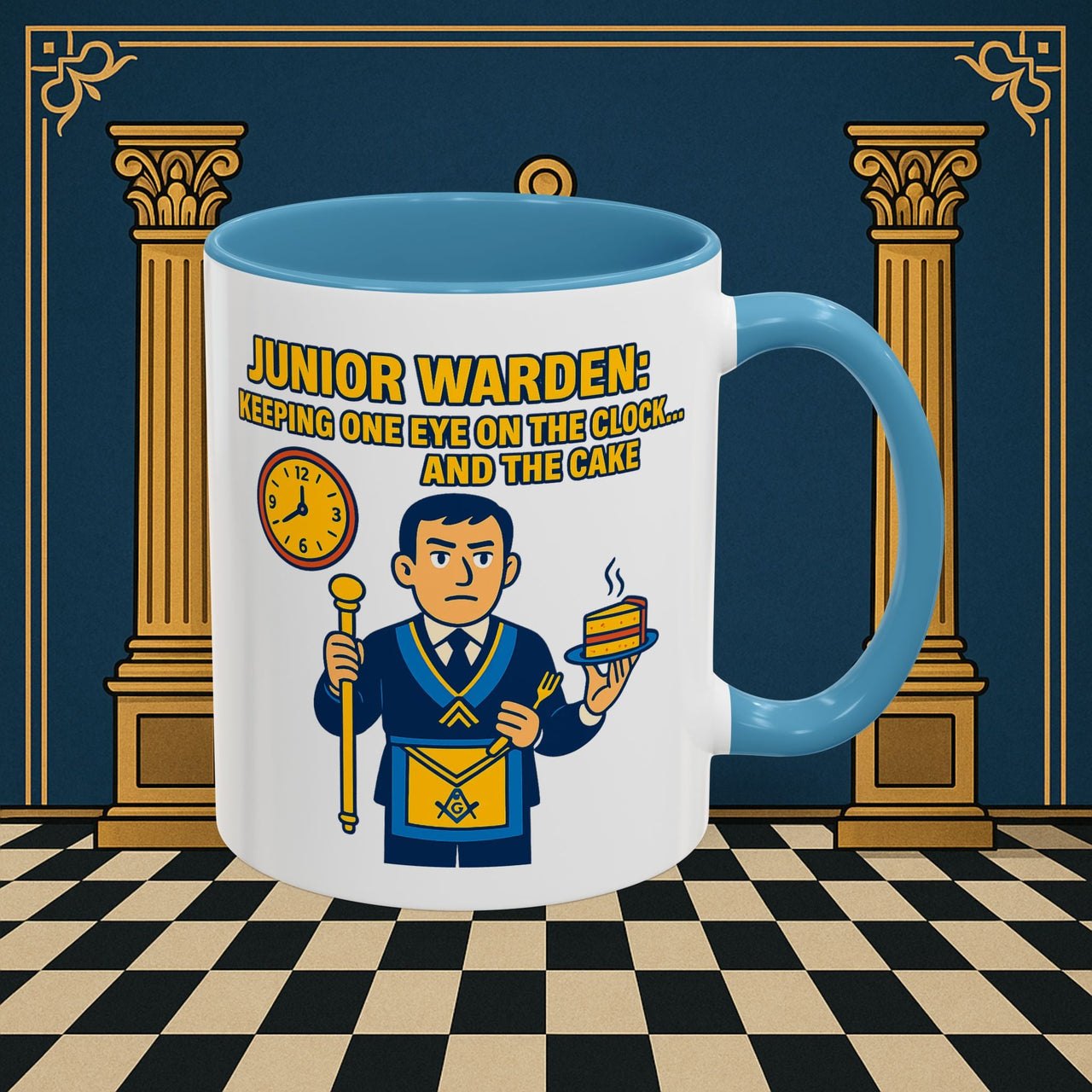 Masonic Mugs - Masonic Vigilance: Junior Warden's Timekeeping Duty,  Junior Warden Printify
