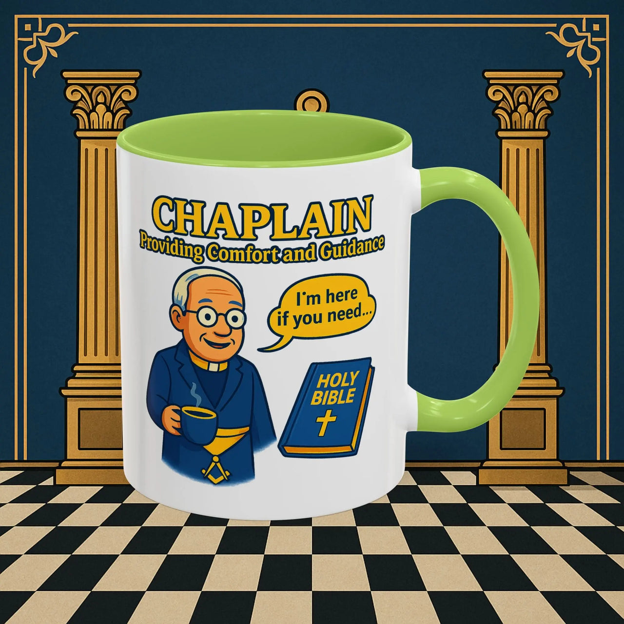 Masonic Mugs Ready to Go - Comfort in Faith - Chaplain Printify