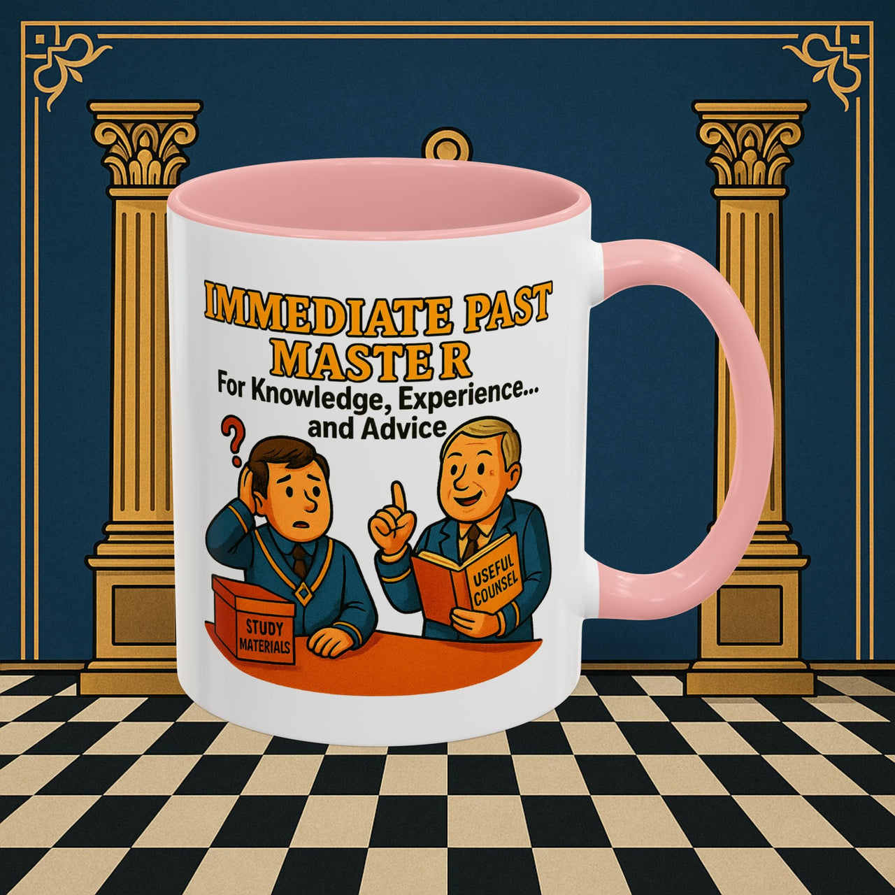Masonic Mugs - Accent Coloured 11oz Mug - Wisdom Transfer Printify