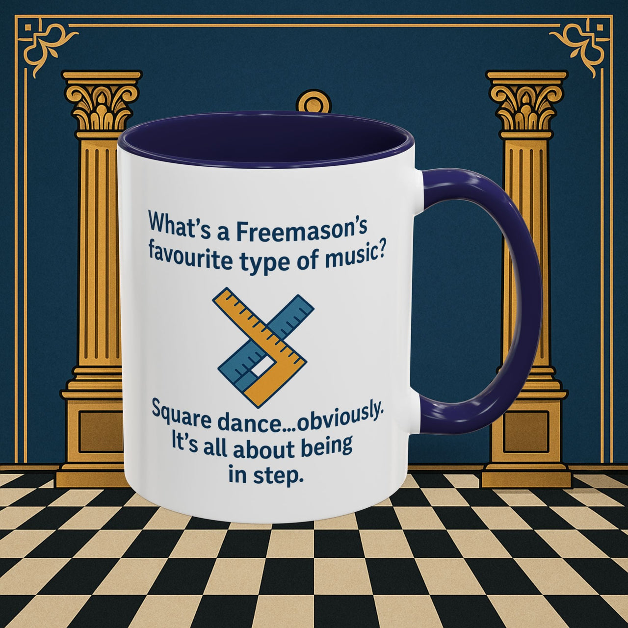 Masonic Mugs Ready to Go – Favourite Type of Music (Accent Coloured 11oz Mug) Printify