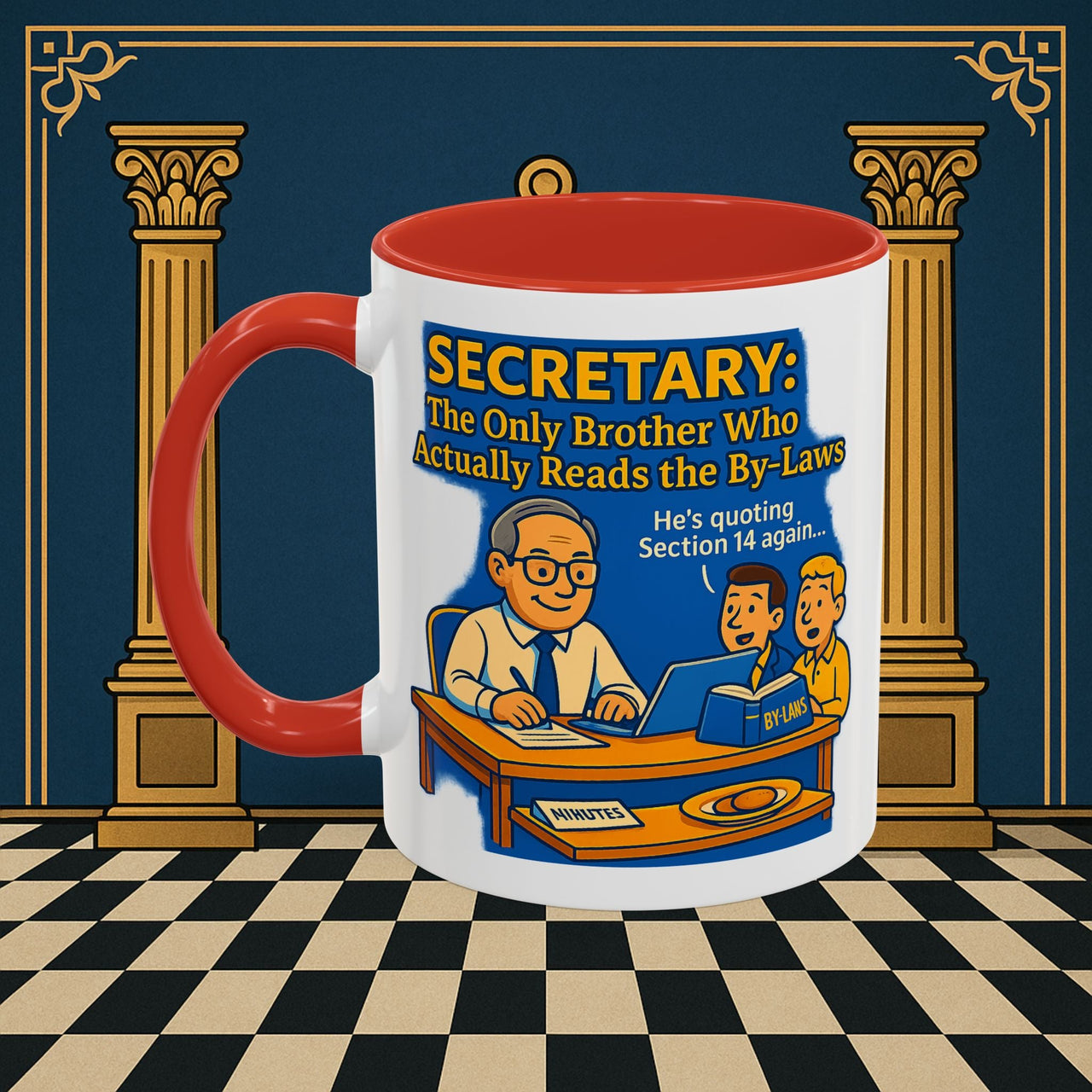 Masonic Mugs - Bureaucratic Bliss - Secretary Printify