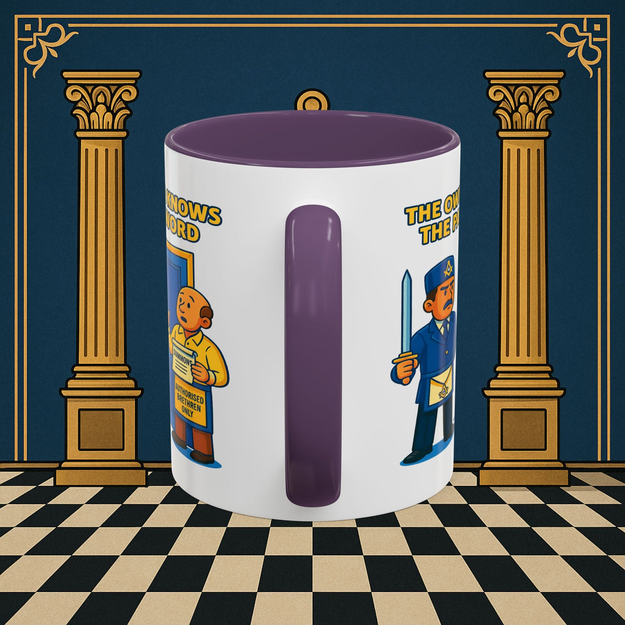 Masonic Mugs - Accent Coloured 11oz Mug - Masonic Mayhem - Inner Guard Printify