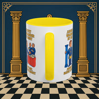 Masonic Mugs - Day/Night Professional: Dual Persona Comic Illustration, Junior Warden Printify