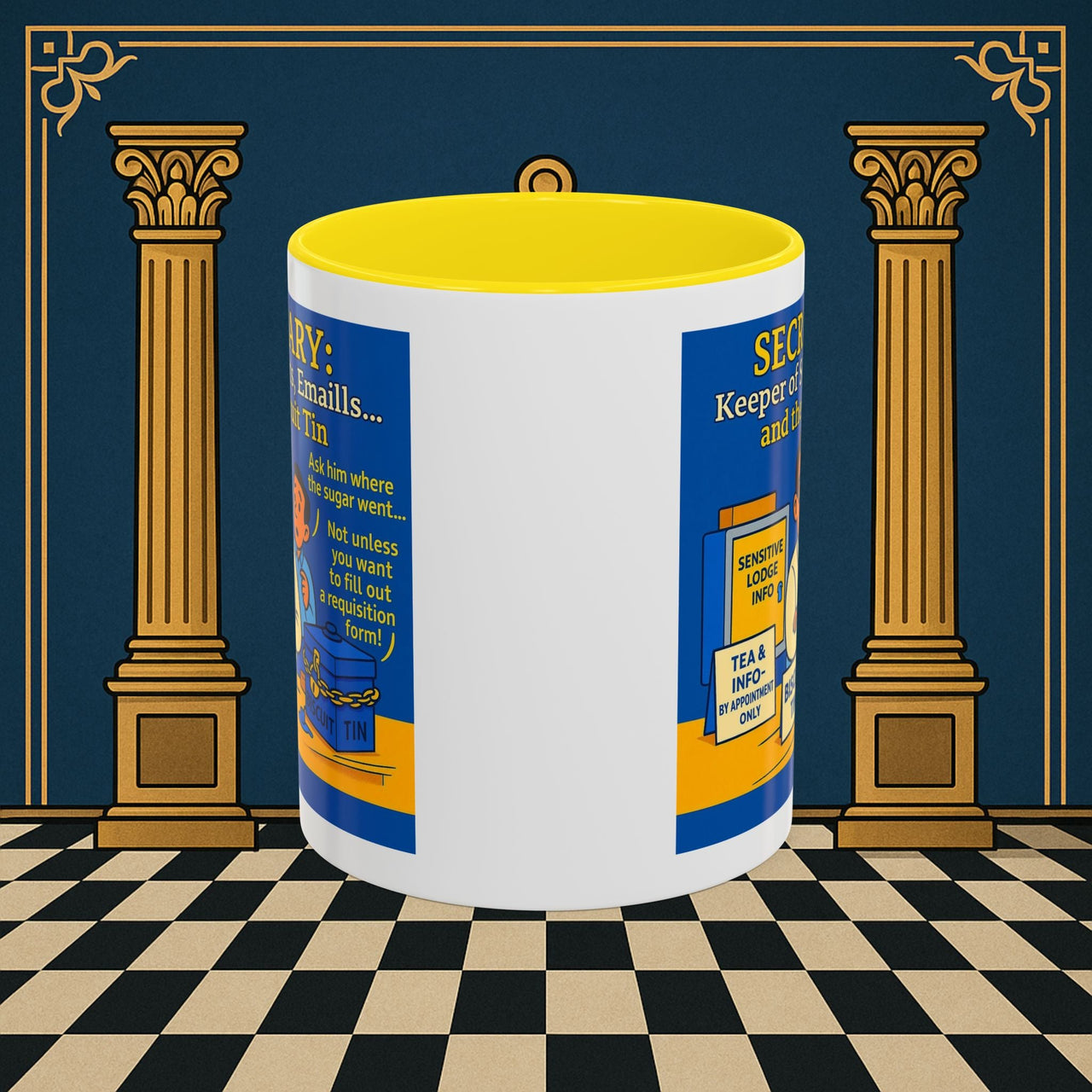 Masonic Mugs - Bureaucratic Biscuit Bouncer - Secretary Printify