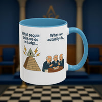 Masonic Mugs Ready to Go – Just for the Ceremony (Accent Coloured 11oz Mug) Printify