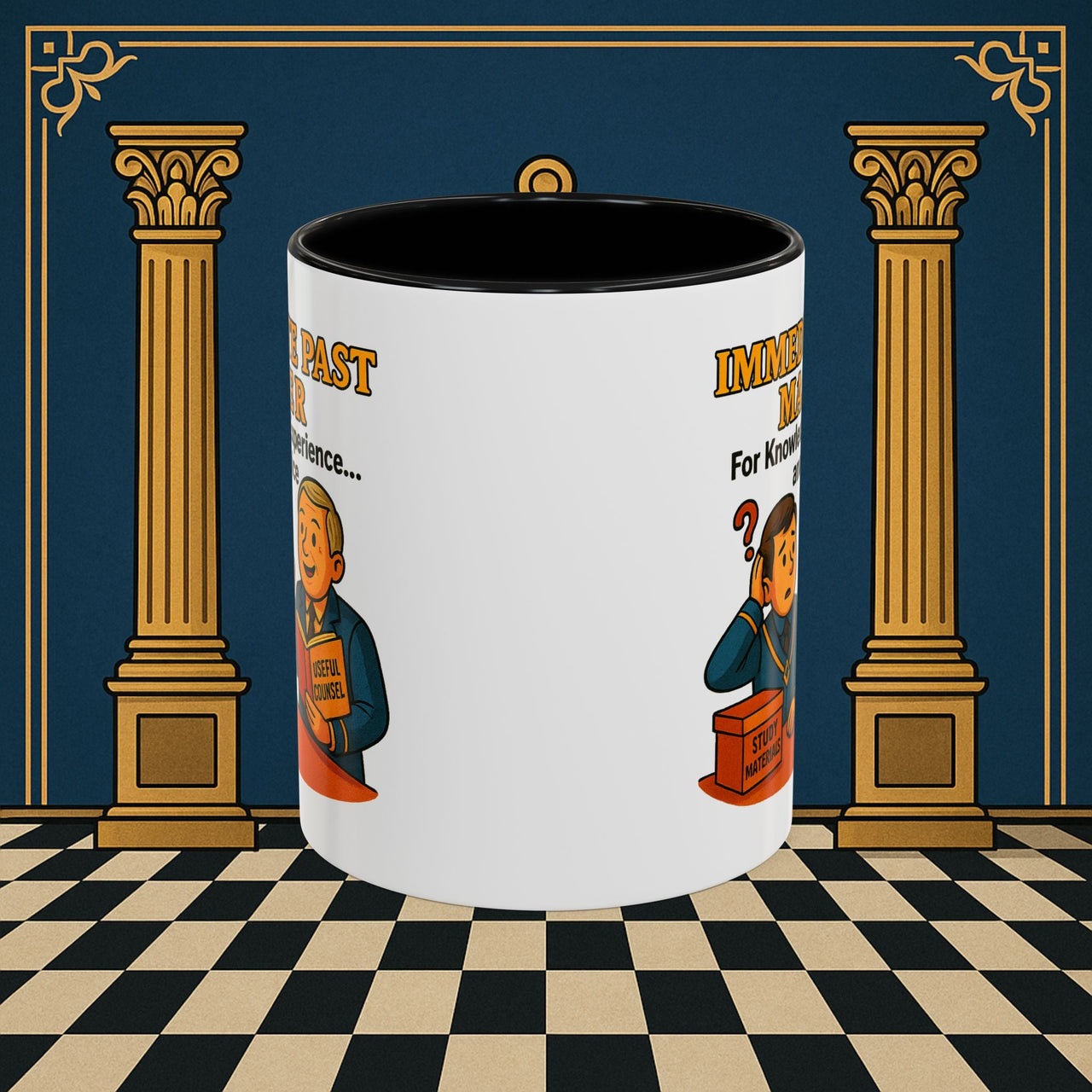 Masonic Mugs - Accent Coloured 11oz Mug - Wisdom Transfer Printify