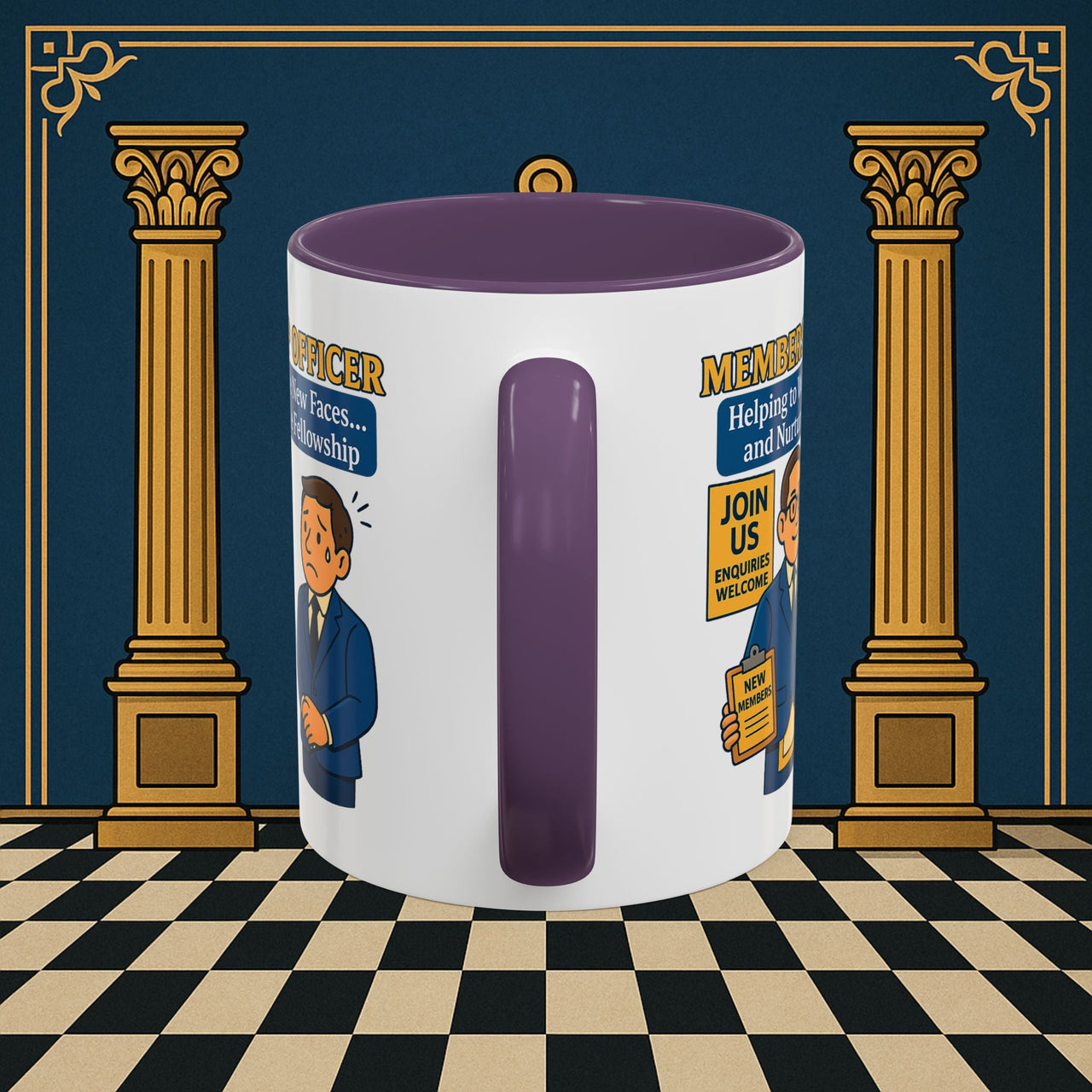 Masonic Mugs - Welcome to the Club - Membership Secretary Printify