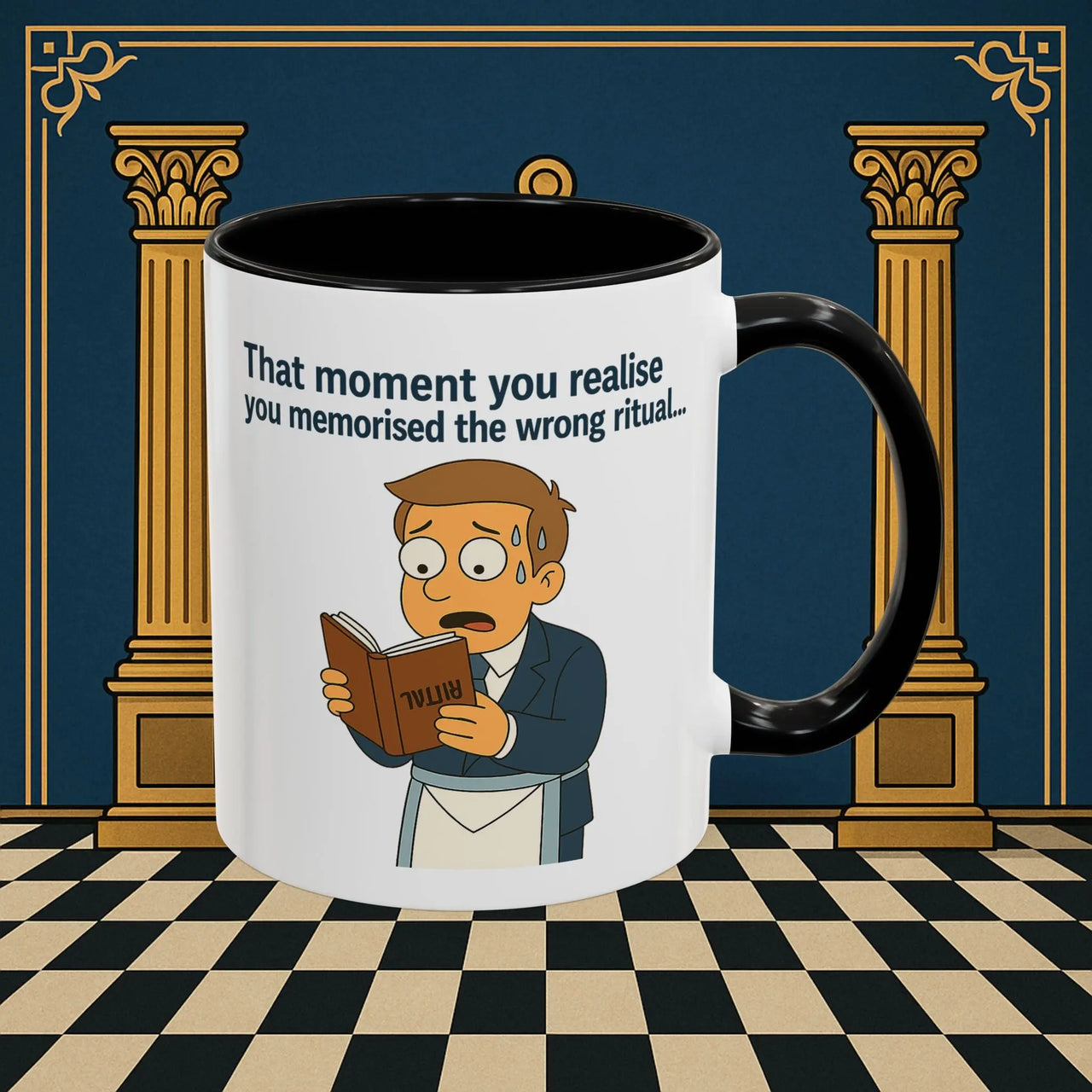 Masonic Mugs Ready to Go – Wrong Ritual (Accent Coloured 11oz Mug) Printify