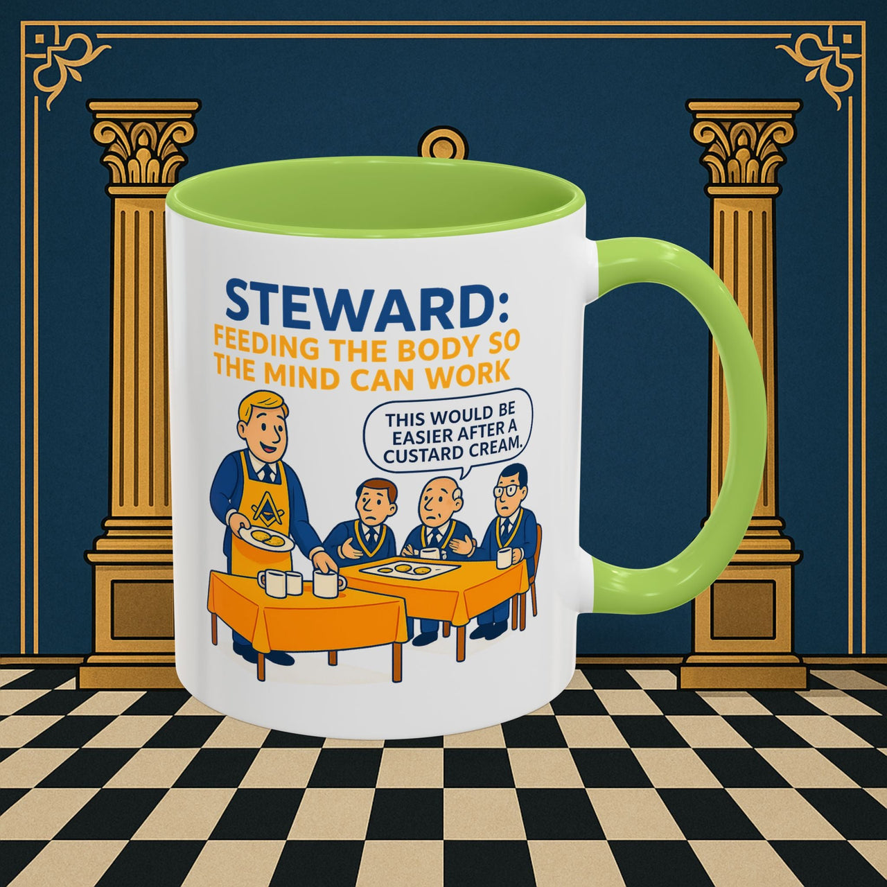Masonic Mugs - Refreshment of Reason - Steward Printify