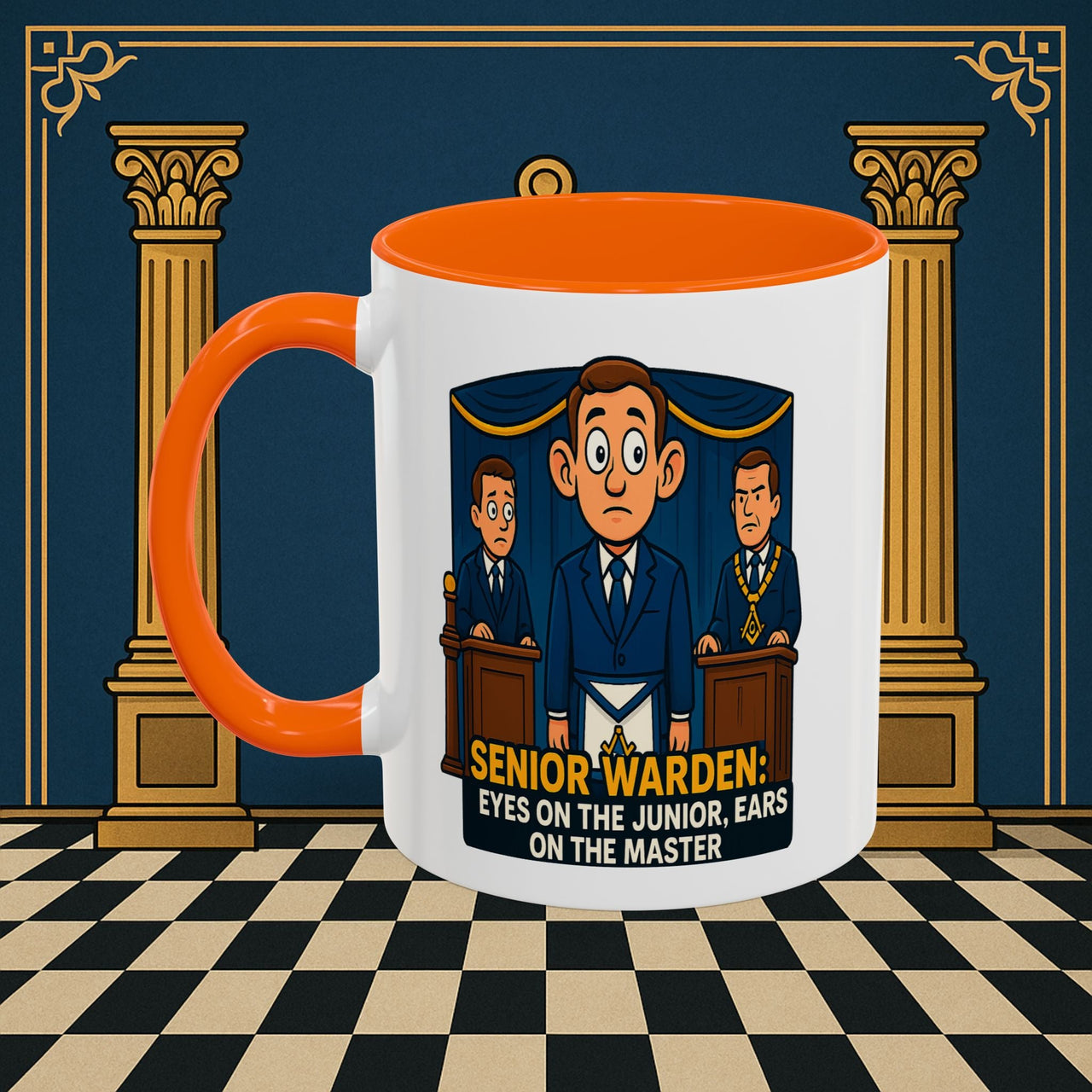 Masonic Mugs - Masonic Watchfulness - Senior Warden Printify