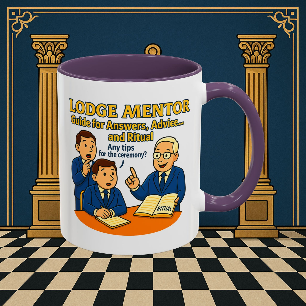 Masonic Mugs - Lodge Mentor: Fraternal Ritual Guidance, Lodge Mentor Printify