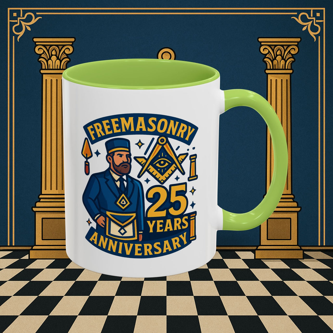 Masonic Mugs - Masonic Legacy - 25 years anniversary Printify
