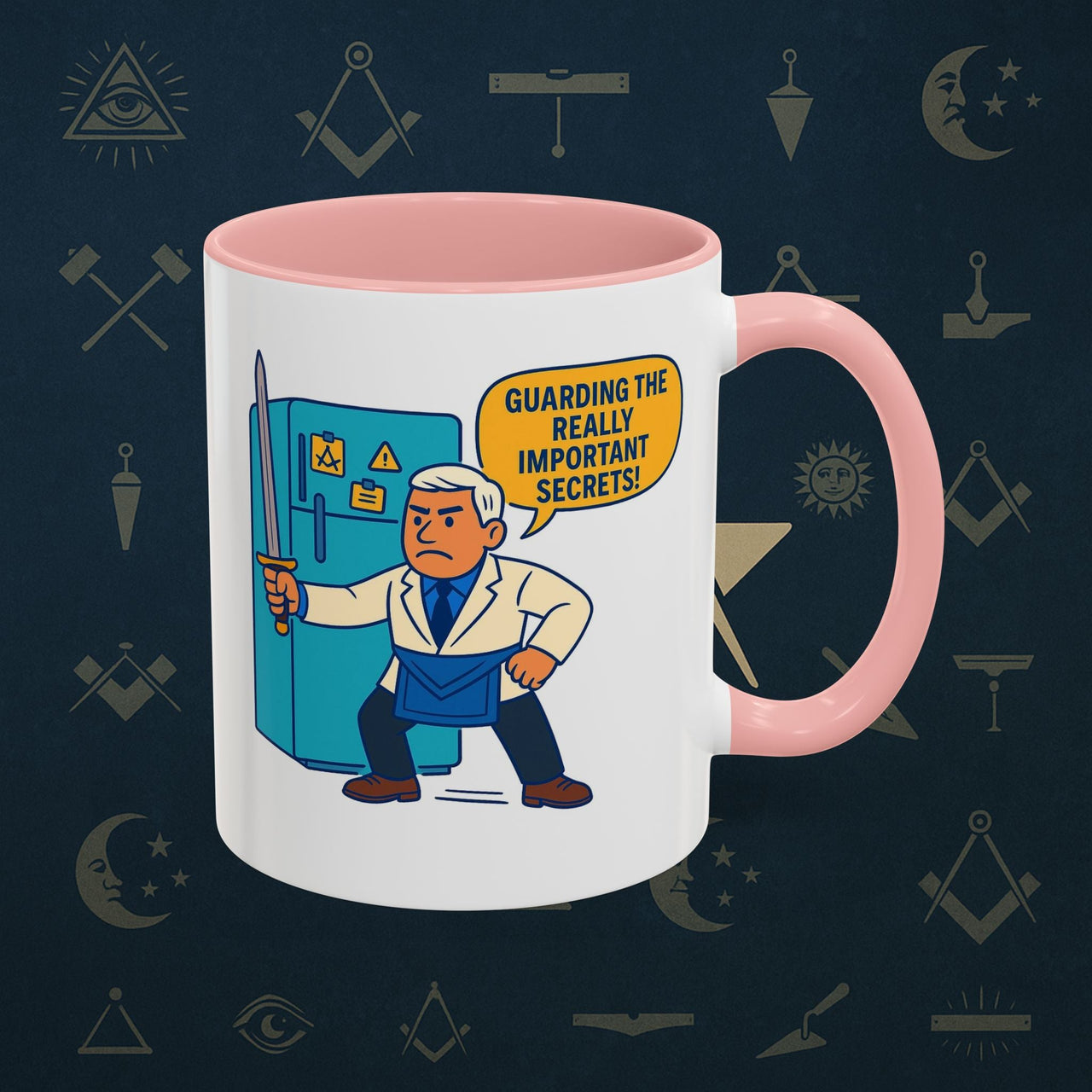 Masonic Mugs - Secret Fridge Defender - Tyler Printify
