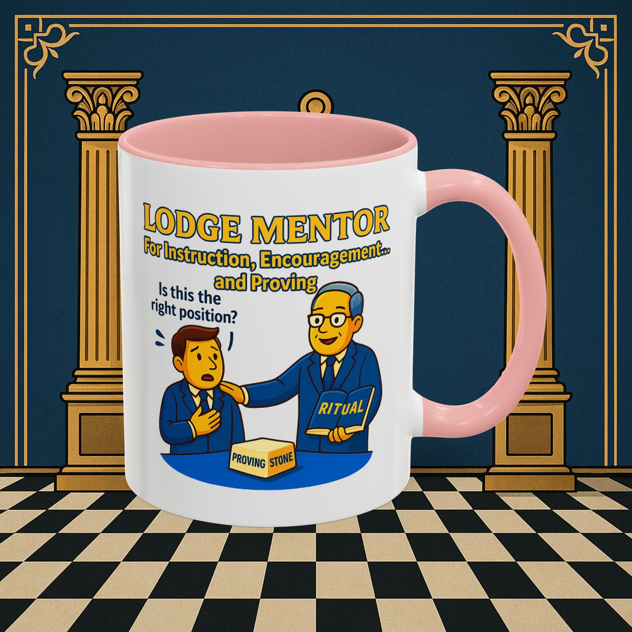 Masonic Mugs - Lodge Mentor Guidance: Masonic Ritual Instruction, Lodge Mentor Printify