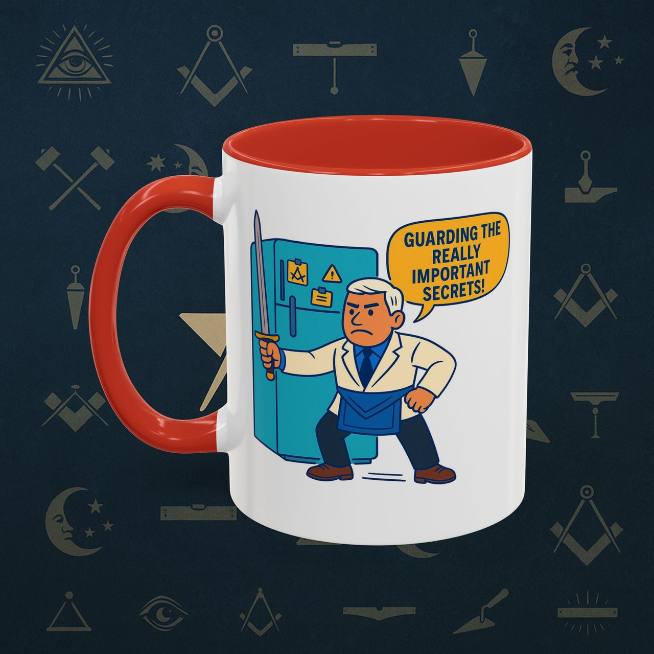 Masonic Mugs - Secret Fridge Defender - Tyler Printify